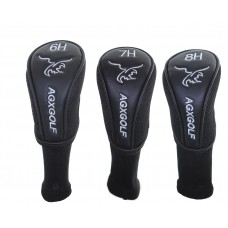 AGXGOLF Golf Club Head Covers: Long Neck Black #6 HYBRID, #7 HYBRID & #8 HYBRID AGXGOLF Golf Club Head Covers: Long Neck Black #6 HYBRID, #7 HYBRID & #8 HYBRID