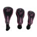 AGXGOLF Driver Head Cover: Long Neck. Your Choice of Color: Black, Purple or Pink