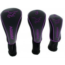 AGXGOLF Driver Head Cover: Long Neck. Your Choice of Color: Black, Purple or Pink