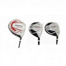 MEN'S AGXGOLF DRIVER+3 WOOD+ 5 WOOD. GRAPHITE SHAFTS, w/HEAD COVERS