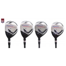 AGXGOLF BOYS MAGNUM XS SERIES GRAPHITE HYBRID IRONS SET; #5, #6, #7 & #8 Hybrids LEFT HAND