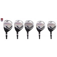 AGXGOLF Boy's Magnum XS Series # 5, 6, 7, 8 & 9 Hybrid Irons Set, Left hand; Graphite w/Matching Head Covers; USA Built