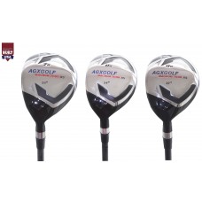 AGXGOLF MEN'S MAGNUM XS SERIES GRAPHITE HYBRID IRONS SET; #7, #8 & #9 Hybrids. LEFT HAND