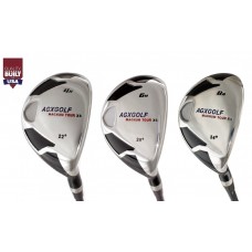 AGXGOLF MEN'S MAGNUM XS SERIES GRAPHITE HYBRID IRONS SET; #4, #6 & #8 Hybrids LEFT or RIGHT HAND