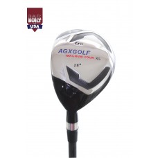 AGXGOLF LADIES LEFT HAND Edition, Magnum XS #6 HYBRID IRON (28 Degree) w/Free Head Cover - ALL SIZES. Additional Fairway Wood Options! 