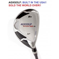 AGXGOLF LADIES Edition, Magnum XS #6 HYBRID IRON (28 Degree) w/Free Head Cover - ALL SIZES. Additional Fairway Wood Options! 