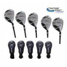 AGXGOLF Men's Magnum XS Series # 5, 6, 7, 8 & 9 Hybrid Irons Set, Left or Right hand; Graphite w/Matching Head Covers; USA Built