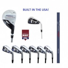 AGXGOLF LADIES MAGNUM GRAPHITE IRON SET #3 HYBRID + 5-9 IRONS + PITCHING WEDGE; PETITE, REGULAR & TALL LENGTHS: BUILT IN THE USA !