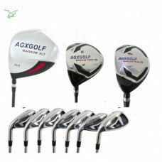 MEN'S LEFT and RIGHT HAND MAGNUM XS-TOUR EDITION 10 CLUB GOLF SET w460 DRIVER, 5 WOOD, 4 HYBRIDS + 5-9 IRONS + PW+PUTTER: OPTION TO INCLUDE STAND BAG