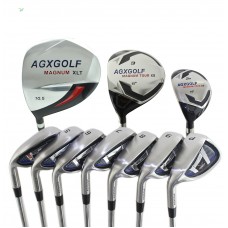  MEN'S LEFT HAND MAGNUM XS- WIDE SOLE EDITION GOLF CLUB SET w/DRIVER + 3 WOOD #3HYBRID+ 5-9 + PW
