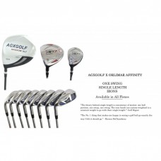 AGXGOLF Mens Left Affinity Magnum XS-OS1 Complete Golf Set Graphite Woods+with SAME LENGTH Steel Irons+Putter ALL SIZES