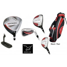 MENS TFX EXECUTIVE GOLF CLUBS wDRIVER + 5 Wood + BONUS HYBRID + 6 & 8 IRONS + PITCHING WEDGE & SAND WEDGE + STAND BAG + PUTTER 