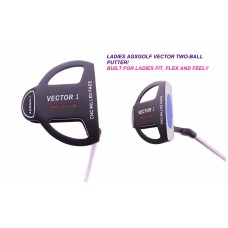 AGXGOLF VECTOR SERIES "TWO-BALL PUTTER": LADIES RIGHT HAND: AVAILABLE IN PETITE, REGULAR AND TALL