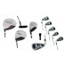AGXGOLF LEFT-HAND BOYS MAGNUM EDITION GOLF CLUB SET w460cc Driver, 3 Wood, Hybrid, 6-PW Irons & Putter: SET ONLY
