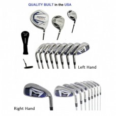 LADIES AGXGOLF XS ONE SWING EDITION ALL GRAPHITE LEFT or RIGHT HAND GOLF CLUB SET (BAG OPTION): w/DRIVER + HYBRID + PUTTER + 3 HEAD COVERS: PETITE, REGULAR OR TALL LENGTHS