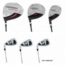 AGXGOLF GIRLS LEFT HAND STARTER MAGNUM GOLF CLUB SET wDRIVER+IRONS+PUTTER - OPTIONAL BOYS STAND BAG ! BUILT in the USA !