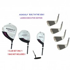 AGXGOLF LADIES EXECUTIVE EDITION COMPLETE GOLF CLUB SET wPUTTER & HEAD COVERS: PETITE, REGULAR, OR TALL LENGTH BUILT IN THE USA