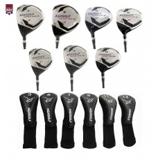 AGXGOLF LADIES MAGNUM XS EDITION FAIRWAY WOODS SET: #3, 5, 7, 9, 11, 13 & 15 LEFT HAND FAIRWAY WOODS with GRAPHITE SHAFTS + FREE HEAD COVERS