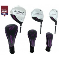 LADIES MAGNUM XLT 3 PIECE WOODS SET: DRIVER  3 WOOD & 3 HYBRID IRON. RIGHT HAND, AVAILABLE IN ALL TALL, PETITE, & REGULAR LENGTH. 