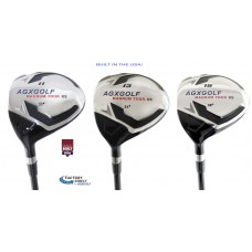 AGXGOLF MEN'S MAGNUM XS EDITION LEFT HAND WOODS SET: 9, 11 & 13 GRAPHITE SHAFTS wCOVERS