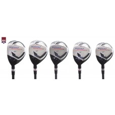 AGXGOLF Boy's Magnum XS Series # 5, 6, 7, 8 & 9 Hybrid Irons Set, Left hand; Graphite w/Matching Head Covers; USA Built