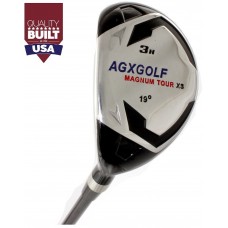 AGXGOLF LADIES MAGNUM XS SERIES #3 (19 DEGREE) HYBRID IRON w/GRAPHITE SHAFT & COVER: CHOOSE YOU LENGTH