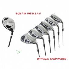 MEN'S RIGHT HAND AGXGOLF XS-WIDE MAGNUM IRONS SET with #4 HYBRID IRON +5-9 IRONS + PITCHING WEDGE: CHOOSE LENGTH & FLEX !! USA BUILT !!