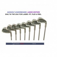 AGXGOLF "LEADERBOARD" LADIES ALL GRAPHITE IRONS SET 3-PW: PETITE, REGULAR OR TALL LENGTHS.  BUILT IN THE USA!!