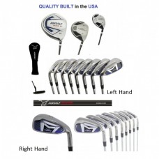AGXGOLF Mens Left or Right XS-OS1 Complete Golf Set Graphite Woods+with SAME LENGTH Steel Irons+Putter ALL SIZES