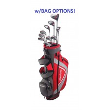 TOP-FLITE MEN'S XL SENIOR ALL GRAPHITE EDITION: FULL GOLF CLUB SET WITH STAND BAG OPTION & FREE PUTTER: AVAILABLE in  RIGHT HAND; CADET & REGULAR LENGTH